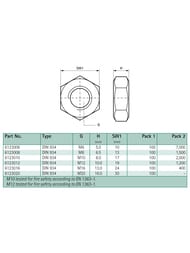 Гайка Walraven BIS М8, оцинкованная, арт.6123008R