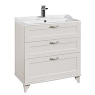 Тумба под раковину AQUATON Леон 80 Н 1A187801LBPS0 800х734х447 напольная, 3 ящика, дуб белый