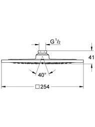 ������� ��� Grohe Rainshower F-Series 10" 27271000 �������, 254�254��, 1 ����� �����, ����