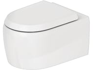 Унитаз подвесной Duravit Qatego 390х570х400мм, безободковый, сиденье soft close, белый 2556090000+0026890000