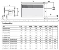 Конвектор настенный ENSTO FinnHeat MINI 500 Вт (853х235х85) мех.термостат, EPHBMM05PR