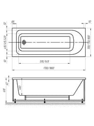 ����� ��������� Jacob Delafon ODEON RIVE GAUCHE 180�80 ������������, ����� E6D365RU-00