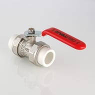 Кран шаровый латунный Valtec 20х20мм, с PPR муфтами, VTp.745.0.020