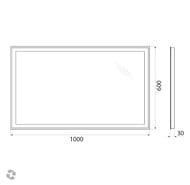 Зеркало BelBagno (1000x30x600) с подсветкой и кнопочным выключателем SPC-GRT-1000-600-LED-BTN