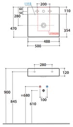 �������� Globo T-EDGE (500�470�120) ���������/���������, � ���������� ��� ����., ����� B6R51BI