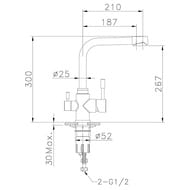 Смеситель для кухни Lemark EXPERT LM5061S с подключением к фильтру питьевой воды, нерж.сталь
