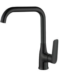 Смеситель для кухни ESKO Lagos Black LG06B однозахватный, высокий поворотный Г-излив, цвет: черный — миниатюра 1