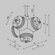 �-�������� ������������ ��������� ��� ������� Maytoni Shelf (����) CA019L4C-P-B � ������ �������, IP20, ������