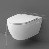 Унитаз подвесной AM.PM Awe 370х565х410 C111700WH безободковый FlashClean без сиденья