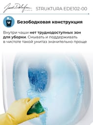 Унитаз подвесной Jacob Delafon STRUKTURA EDE102-00 (540х340) безободковый