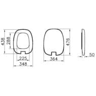 Сиденье Vitra Plural плавное закрытие, быстросъемное, белый матовый/хром 126-401-009