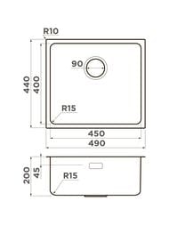 ����� Omoikiri TADZAVA 49-U/I ULTRA 15 IN (490�440�200) ������������� ������, ����.����� 4997115