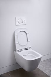 Сиденье для унитаза Geberit Smyle Square тонкое, микролифт, антибактериальное, крепл., 500.688.01.1
