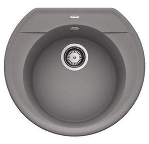 Уценка! Мойка керамогранит BLANCO Rondo Val 45 алюметаллик (535х490) овальная, ручной клапан 3 1