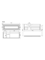 ����� ��� �������� Sancos Very VR120LW 1195�445�406 ���������, �����, 1 ����, ����: Bianco