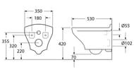 ������ ��������� GUSTAVSBERG ESTETIC 8330 (530�350�350) ������������, ������, ������� QR+���������