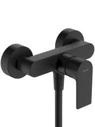 Смеситель для душа Hansgrohe Rebris E 72650670 однозахватный, настенный, матовый черный — миниатюра 1