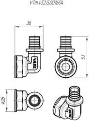  VALTEC , 161/2",  CW614N, VTm.452.G.001604