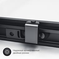 Душевое ограждение AM.PM Gem S Square Slide 90x90, стекло прозрач., профиль чер. мат. W93G-403-090BT
