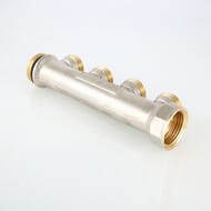 Коллектор VALTEC 1" на 4 выхода евроконус 3/4" никель VTc.500.NE.060504