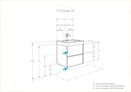 Тумба под умывальник AQUATON Сканди 55 1A251701SDZ90 532x427x522 2 ящика, белый глянец/дуб рустика