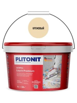 Затирка цементная эластичная PLITONIT Colorit Premium кремовая, 2 кг