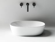 Раковина накладная Ceramicanova Element 480х350х130 овальная, без перелива, цвет: белый CN5010