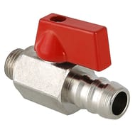 Кран дренажный VALTEC 14х1/4"Н со штуцером, красная рукоятка VT.435.N.02