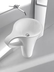 Раковина отдельностоящая ArtCeram Cup 690х500х850  в форме чашки, цвет: черно-белый OSL004 01 50