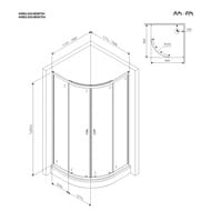 Душевой уголок AM.PM X-Joy Twin Slide (80х80х185) профиль матовый хром/прозрачное W88G-205-080MT64