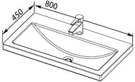 Раковина Aquanet Como 80 (Cersanit) 800х450 мм, керамика, белая 183660