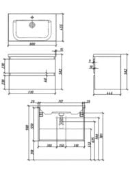 ����� ��� �������� Caprigo ����� 80 ������ 770�582�446 ���������, 2 ����� 36112-SF-019