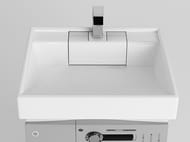 Раковина Aquaton Рейн 60 1A72103KRW010 600x500x138 для стиральной машины, литой мрамор, цвет: белый