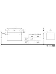 ����� ��� �������� Duravit XSquare 1200�400�548 ���������, 1 ����, ����� ������ XS490202222