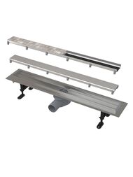 Душевой лоток Alcaplast Fit and Go APZ13-DOUBLE9-850 с сифоном L=850мм Н=81мм двусторонняя решетка