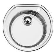 Уценка! Мойка BLANCO Rondo Val (535x490) полированная сталь, круглая, ручной клапан 3 1/2