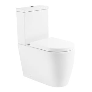 Унитаз-компакт BelBagno Marino (375х660х830) безободковый, горизонт.выпуск, белый BB105CPR+BB105T
