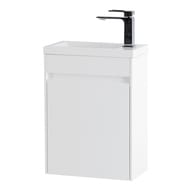 Тумба под раковину BelBagno PIETRA MINI (400х220х550) левая, Bianco Lucido MINI-400-1A-SO-BL-L