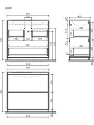 ����� ��� �������� SANCOS Libra Floor (890x450x840) ���������, ��� �����, ��� ��������� LB90FECH