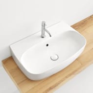 Раковина подвесная Kerasan Nolita 534001*1 500х450х150 с отверстием под сместель, белый глянец