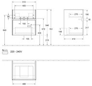 ����� ��� ���������� Villeroy & Boch Collaro (510�546�414) 2 �����, Glossy Grey C00700FP
