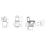 Бачок для унитаза Ideal Standard CONNECT CUBE Scandinavian E717501 нижняя подводка, дв  смыв 6/3 л