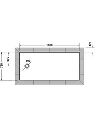 ������ ��������� Duravit Tempano 1600�750�50 720206000000000