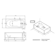 Каркас для ванны AM.PM X-Joy 170х70 с монтажным набором W88A-170-070W-R