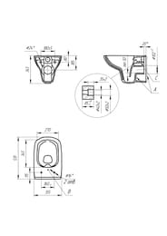 ������ ��������� Cersanit CARINA Clean On (525�350�355) �������.,����.������� �/�MZ-CARINA-COn-S-DL