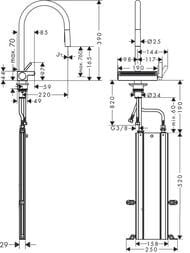  Hansgrohe Aquno Select M81   170   3jet sBox   73831670
