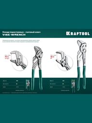 Клещи переставные-гаечный ключ Kraftool Vise-Wrench 250/50 мм,   22065 — изображение 7