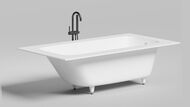 Ванна встраиваемая Salini Orlanda Plus 102014M 1900х1000х600 иск. камень S-Sense, белый матовый