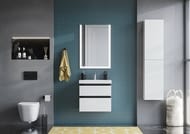 Тумба под раковину Roca Domi 60 (585x453x515) 2 ящика, белый глянец A857458806