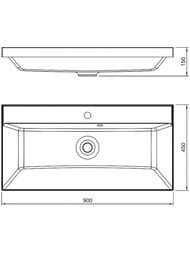 �������� Jorno ������� 90 (900�450�150) ���������,��������� ��� ���������,�������� 10.170.00900.302